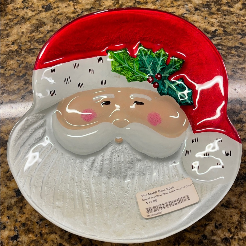 Festive Santa Claus Ceramic Plate